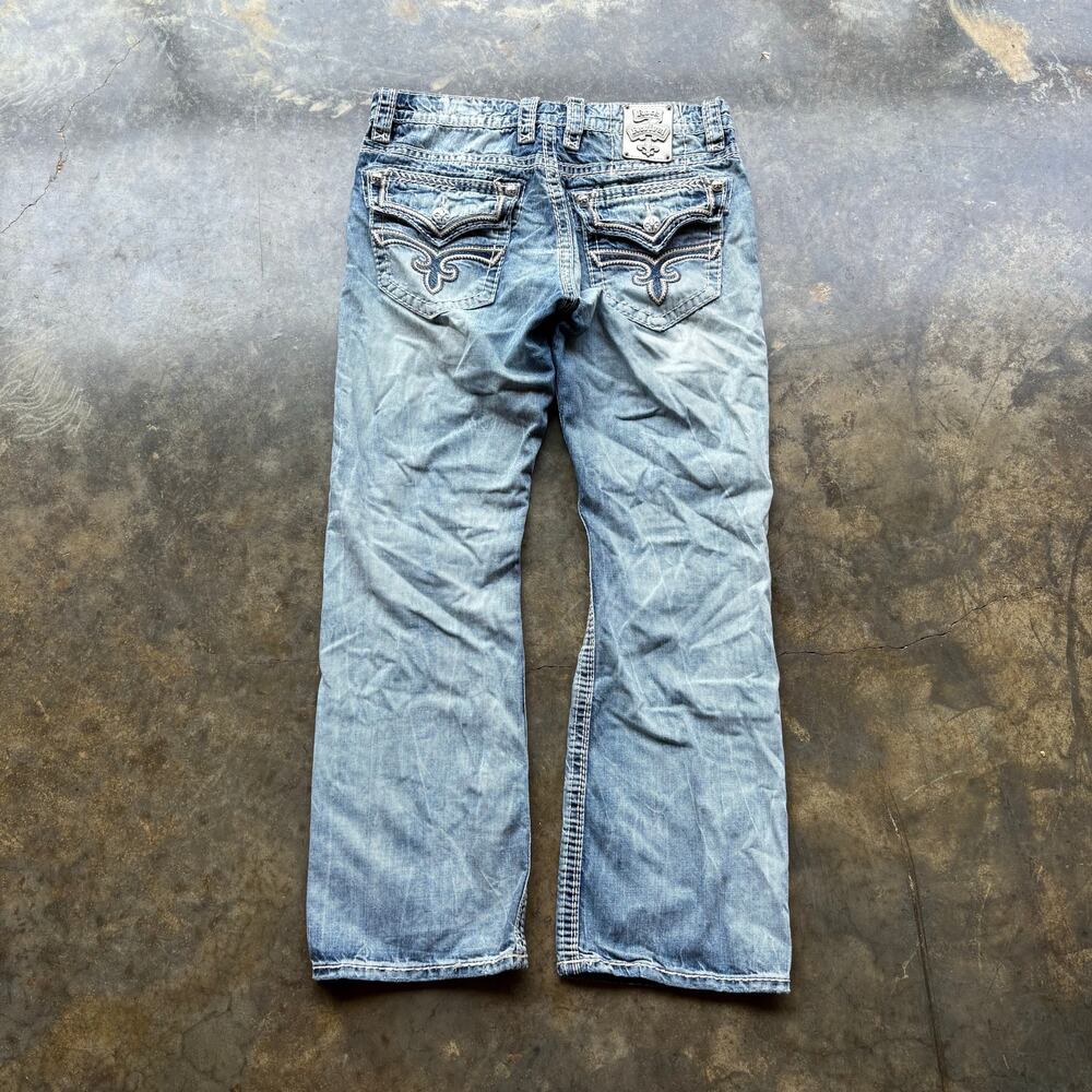 Vintage Essential Distressed Rock Revival Jeans‎